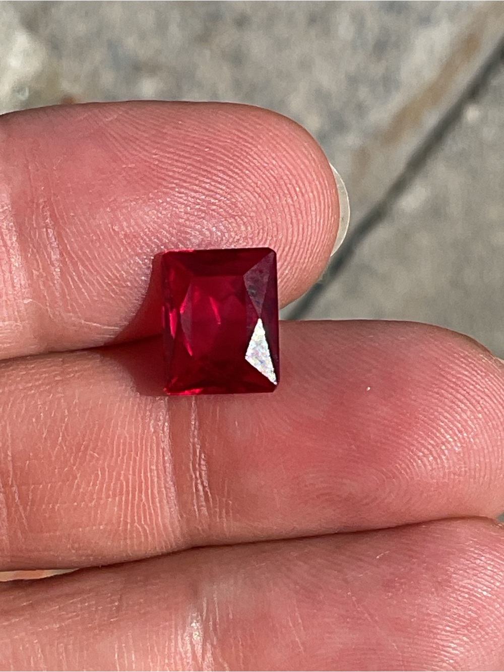 Ruby Emerald Cur Loose Gem - Picture 2 of 6
